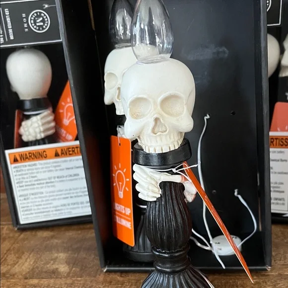 Martha Stewart battery operated skull candles Holiday Decor
